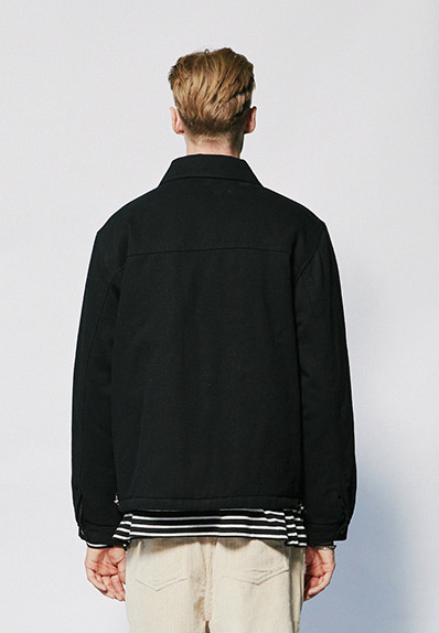 セイントペイン(SAINTPAIN)  SP COTTON MINIMAL ZIP JACKET-BLACK
