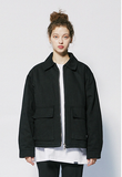 セイントペイン(SAINTPAIN)  SP COTTON MINIMAL ZIP JACKET-BLACK