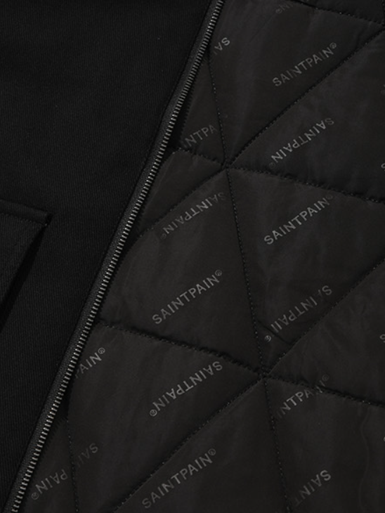 セイントペイン(SAINTPAIN)  SP COTTON MINIMAL ZIP JACKET-BLACK