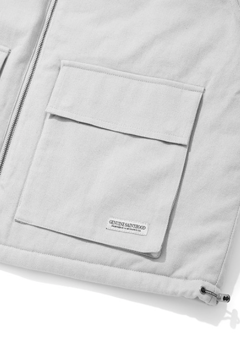 セイントペイン(SAINTPAIN)  SP COTTON MINIMAL ZIP JACKET-GRAY