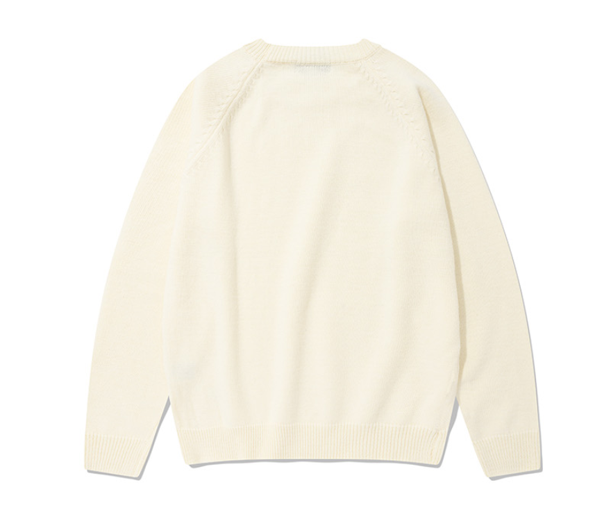 セイントペイン(SAINTPAIN) SP FINE WOOL LOOSE FIT KNIT-IVORY