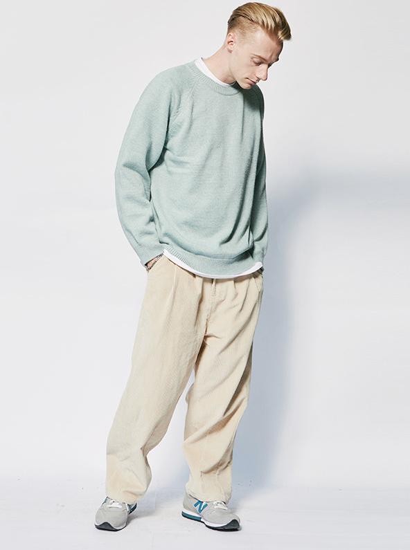 セイントペイン(SAINTPAIN) SP FINE WOOL LOOSE FIT KNIT-MINT