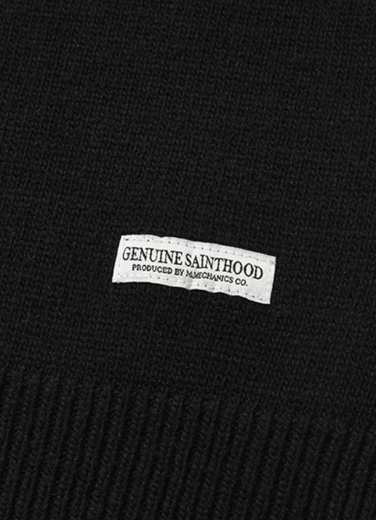 セイントペイン(SAINTPAIN) SP FINE WOOL LOOSE FIT KNIT-BLACK