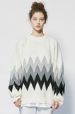 セイントペイン(SAINTPAIN) SP FINE WOOL ZIGZAG KNIT-IVORY