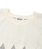 セイントペイン(SAINTPAIN) SP FINE WOOL ZIGZAG KNIT-IVORY