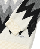 セイントペイン(SAINTPAIN) SP FINE WOOL ZIGZAG KNIT-IVORY