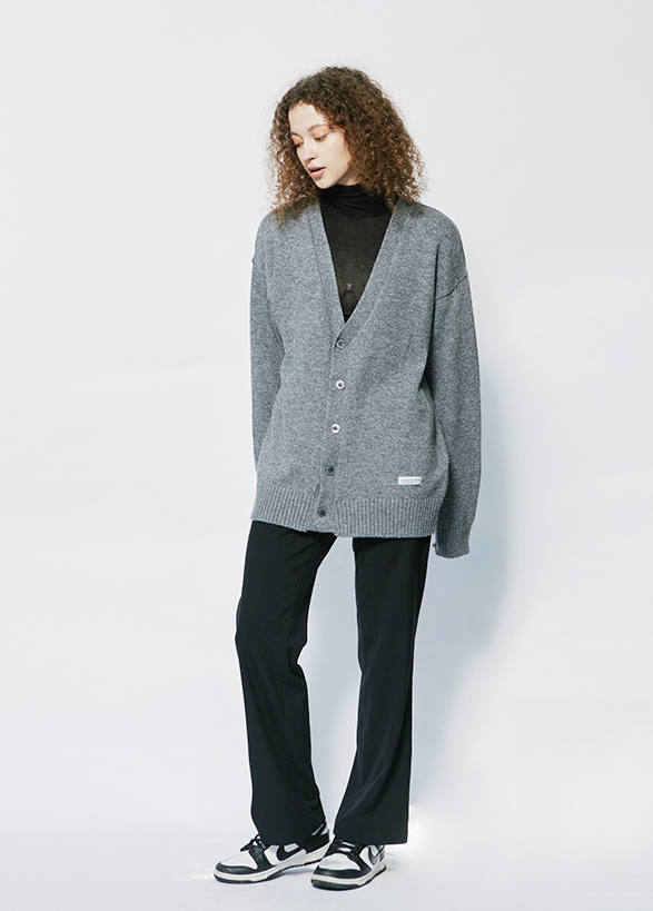 セイントペイン(SAINTPAIN) SP FINE WOOL LOOSE FIT CARDIGAN-GRAY