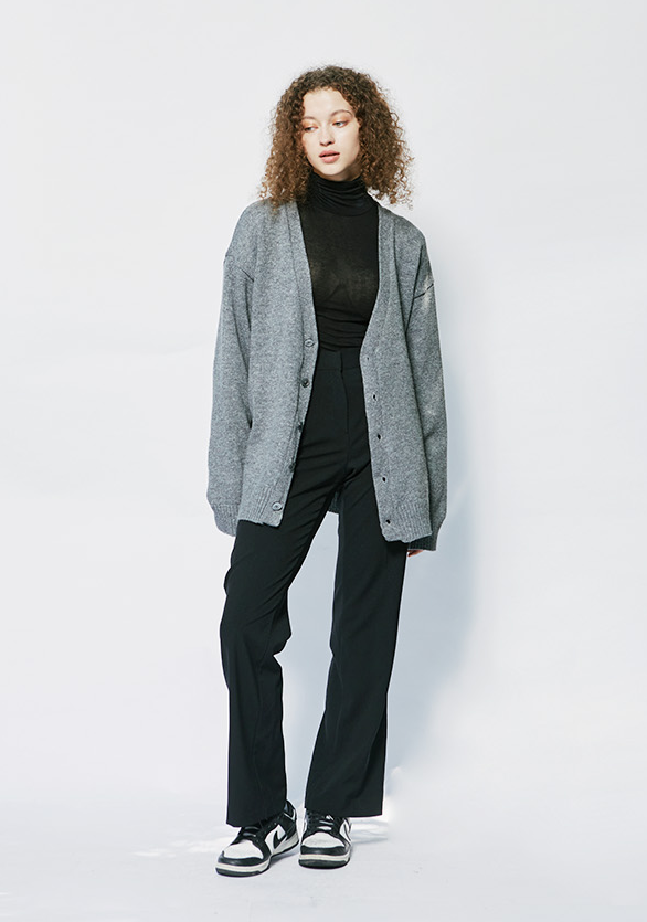 セイントペイン(SAINTPAIN) SP FINE WOOL LOOSE FIT CARDIGAN-GRAY