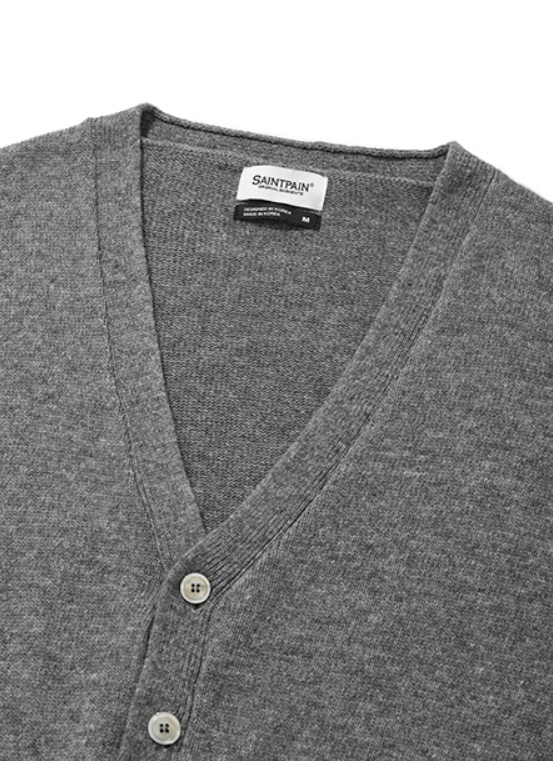 セイントペイン(SAINTPAIN) SP FINE WOOL LOOSE FIT CARDIGAN-GRAY