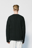 セイントペイン(SAINTPAIN) SP FINE WOOL LOOSE FIT CARDIGAN-BLACK