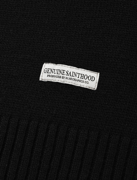 セイントペイン(SAINTPAIN) SP FINE WOOL LOOSE FIT CARDIGAN-BLACK