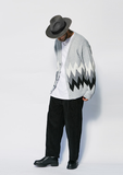 セイントペイン(SAINTPAIN) SP FINE WOOL ZIGZAG CARDIGAN-GRAY