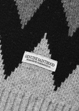 セイントペイン(SAINTPAIN) SP FINE WOOL ZIGZAG CARDIGAN-GRAY