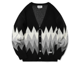 セイントペイン(SAINTPAIN) SP FINE WOOL ZIGZAG CARDIGAN-BLACK