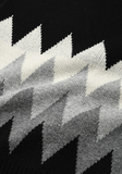 セイントペイン(SAINTPAIN) SP FINE WOOL ZIGZAG CARDIGAN-BLACK
