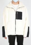 ランベルシオ(LANG VERSIO) 324 WH&BK fleece jacket