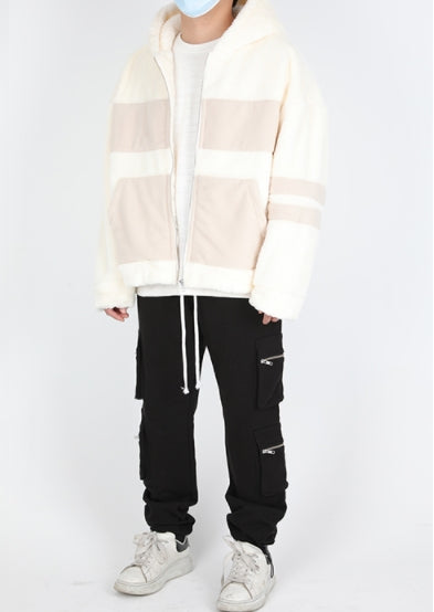ランベルシオ(LANG VERSIO) 329 WH&BE Fleece Hooded Zip-Up