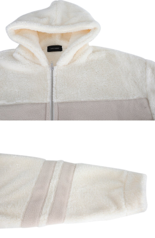 ランベルシオ(LANG VERSIO) 329 WH&BE Fleece Hooded Zip-Up