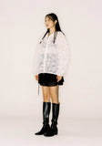 nache(ナチェ)  CHIFFON HOODIE ZIP-UP