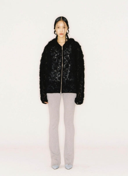 nache(ナチェ)  CHIFFON HOODIE ZIP-UP