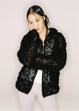 nache(ナチェ)  CHIFFON HOODIE ZIP-UP