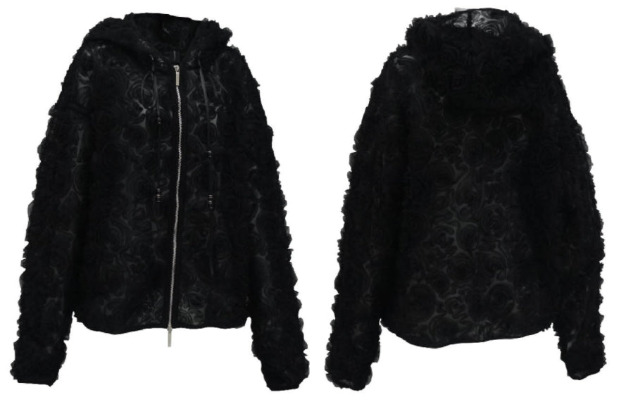 nache(ナチェ)  CHIFFON HOODIE ZIP-UP