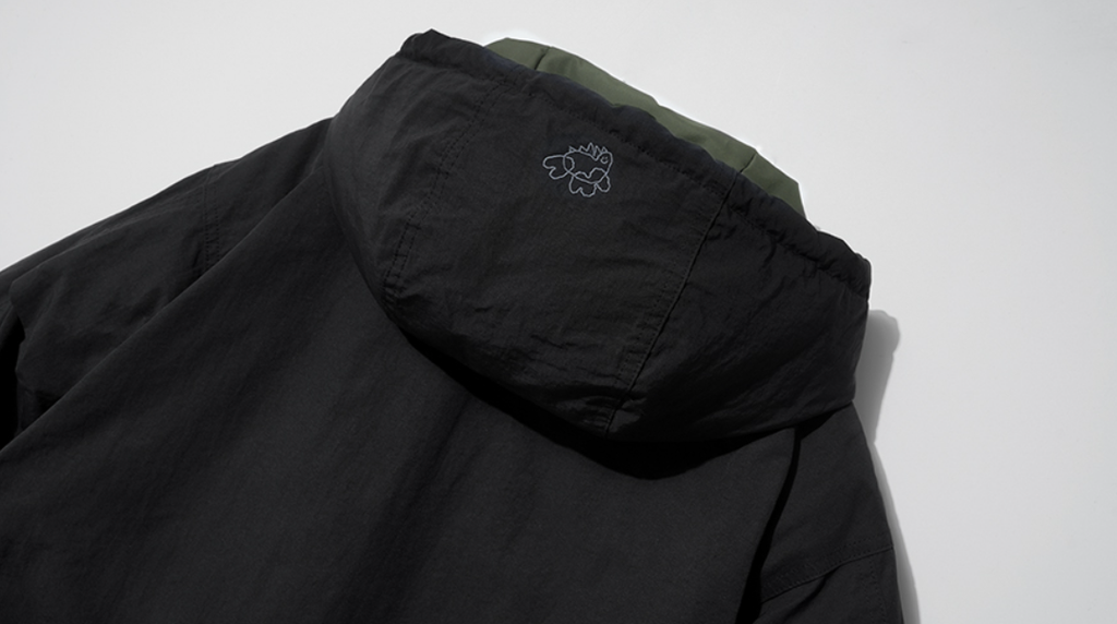 ダブルユーブイプロジェクト(WV PROJECT) Woven Hooded Coach Jacket Black JIOT7540