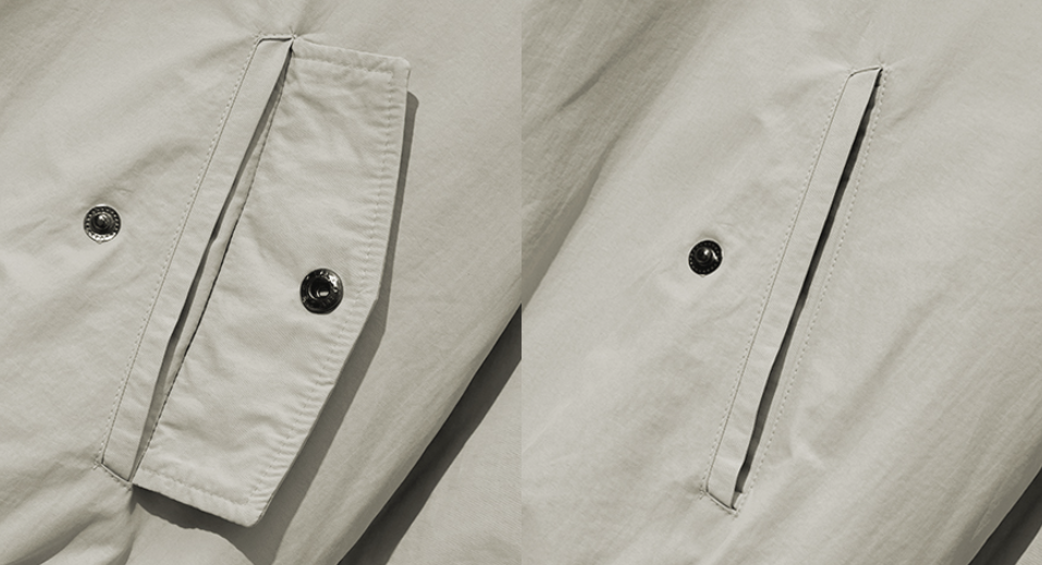 ダブルユーブイプロジェクト(WV PROJECT) Woven Hooded Coach Jacket Beige JIOT7540