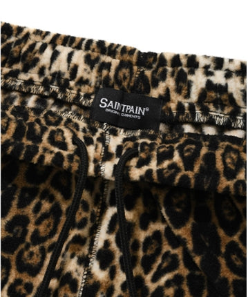 セイントペイン(SAINTPAIN)  SP LEOPARD FLEECE TRAINING PANTS-BEIGE