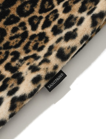 セイントペイン(SAINTPAIN)  SP LEOPARD FLEECE TRAINING PANTS-BEIGE