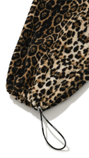 セイントペイン(SAINTPAIN)  SP LEOPARD FLEECE TRAINING PANTS-BEIGE