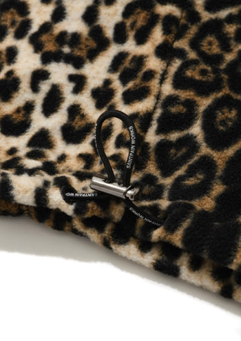 セイントペイン(SAINTPAIN)  SP LEOPARD FLEECE TRAINING PANTS-BEIGE