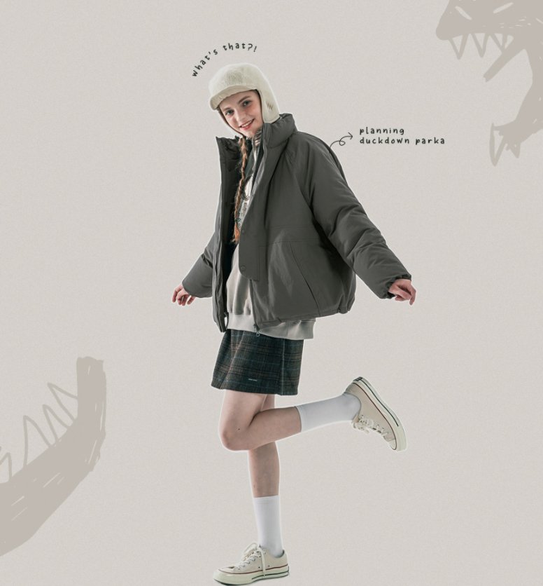 ダブルユーブイプロジェクト(WV PROJECT) Planning Duck Down Parka Charcoal Brown CJOT7520