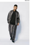 セイントペイン(SAINTPAIN)  SP LEOPARD FLEECE TRAINING PANTS-BLACK