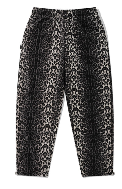 セイントペイン(SAINTPAIN)  SP LEOPARD FLEECE TRAINING PANTS-BLACK