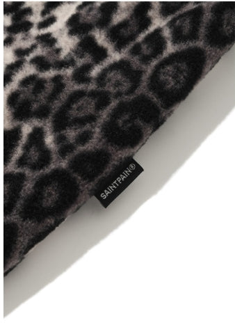 セイントペイン(SAINTPAIN)  SP LEOPARD FLEECE TRAINING PANTS-BLACK