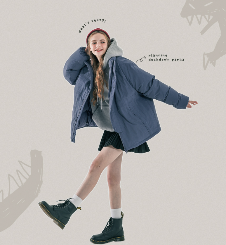 ダブルユーブイプロジェクト(WV PROJECT) Planning Duck Down Parka Blue CJOT7520