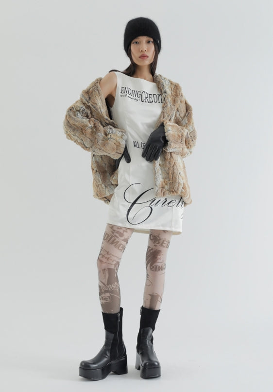 curetty (キュリティー) C ECO FUR SHAWL COLLAR JACKET_BROWN