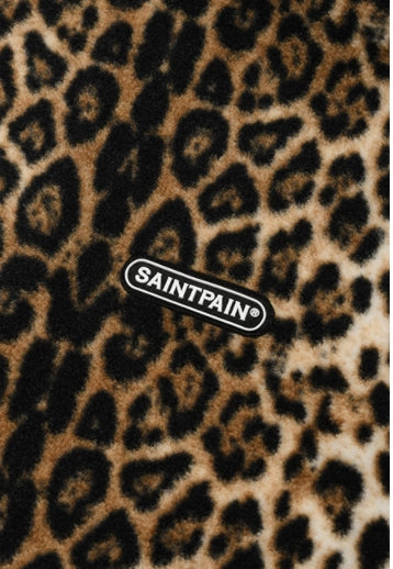 セイントペイン(SAINTPAIN)  SP LEOPARD FLEECE ZIP JACKET-BEIGE