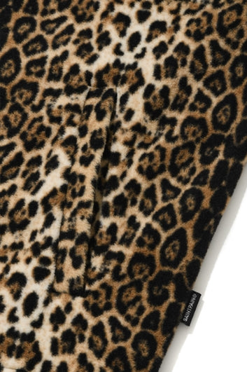 セイントペイン(SAINTPAIN)  SP LEOPARD FLEECE ZIP JACKET-BEIGE