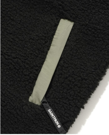 セイントペイン(SAINTPAIN)   SP REVERSIBLE FLEECE ZIP JACKET-BLACK