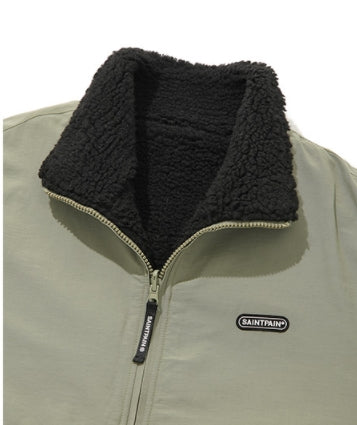 セイントペイン(SAINTPAIN)   SP REVERSIBLE FLEECE ZIP JACKET-BLACK
