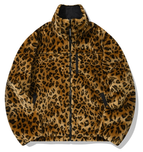 セイントペイン(SAINTPAIN)   SP REVERSIBLE FLEECE ZIP JACKET-LEOPARD