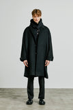 SSY(エスエスワイ)  collar up single overfit coat black