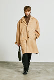 SSY(エスエスワイ)  collar up single overfit coat beige