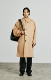 SSY(エスエスワイ)  collar up single overfit coat beige