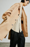 SSY(エスエスワイ)  collar up single overfit coat beige