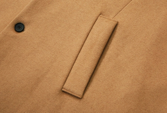 SSY(エスエスワイ)  collar up single overfit coat beige