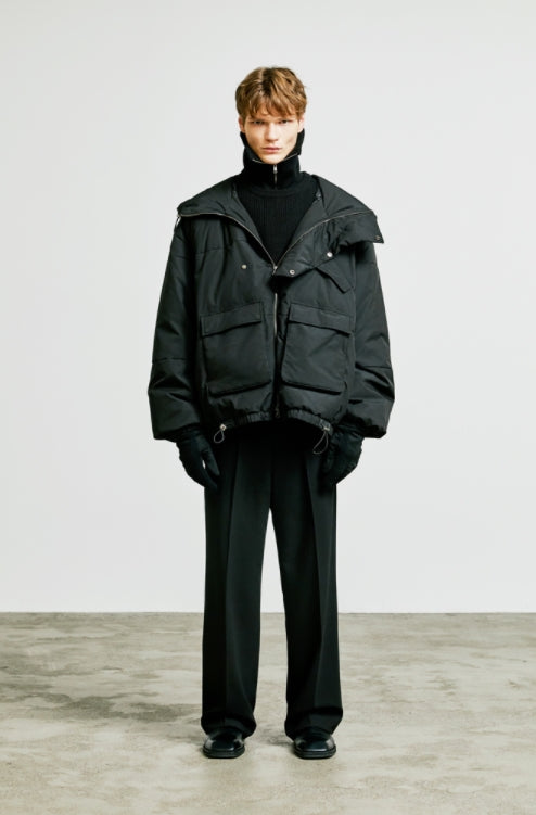 SSY(エスエスワイ) essential oversize duckdown peded parka black