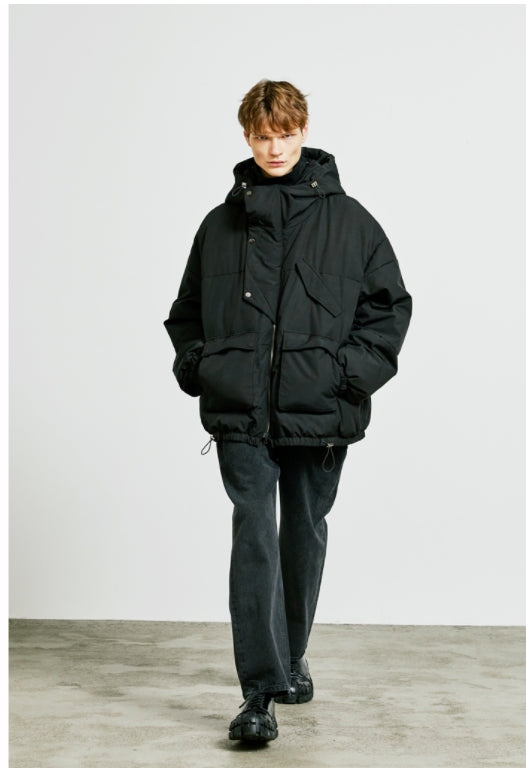 SSY(エスエスワイ) essential oversize duckdown peded parka black